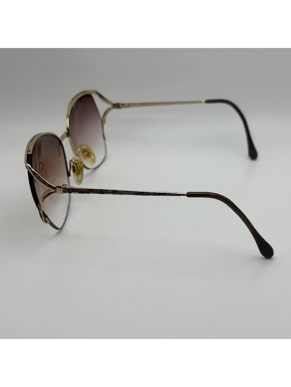 Vintage Luxottica Blair Gold Electroplated Prescription Sunglasses Frames